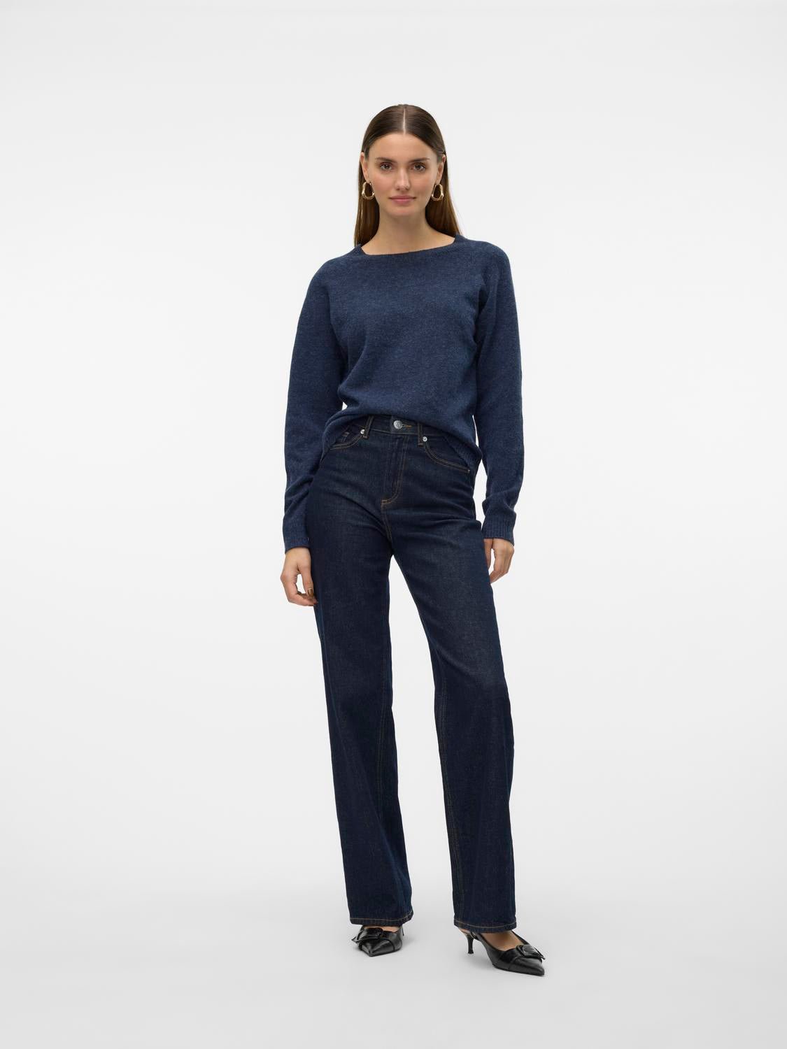 VMDOFFY Pullover - Navy Blazer - VERO MODA & VILA Bergvik